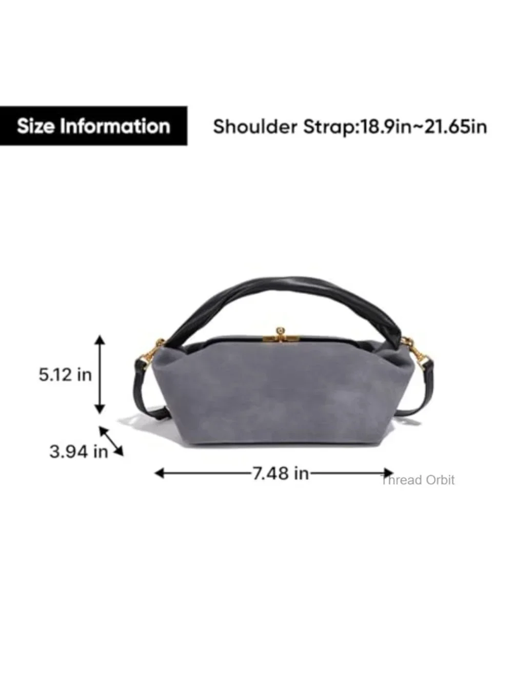 Suede Kiss Lock Hobo Bag for Women, Vintage Shoulder Handbag Soft Faux Suede